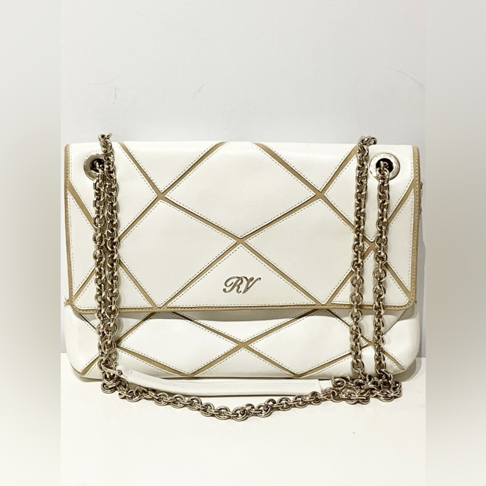 Roger Vivier Prismick White Leather Shoulder Bag